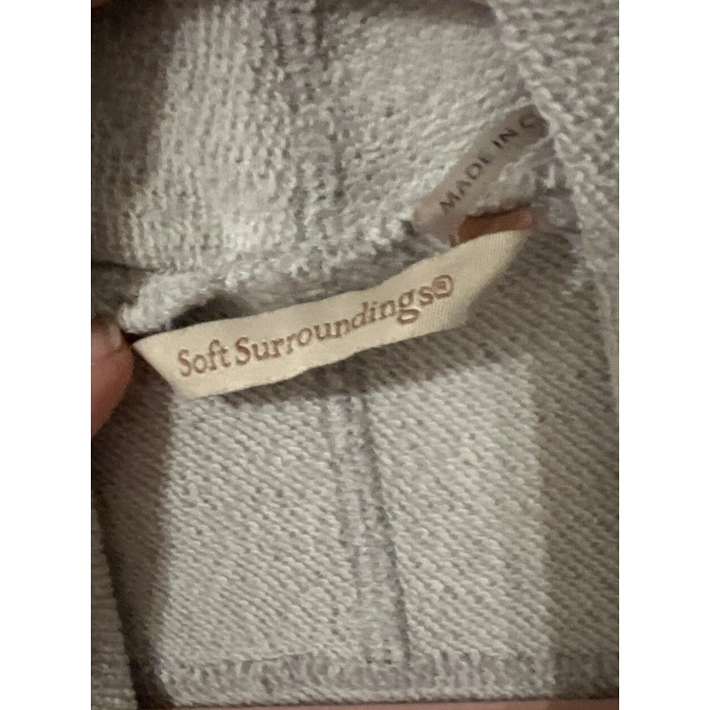 Soft Surroundings Heather Grey Mountain Side French Open Duster Cardigan PM - Picture 2 of 6